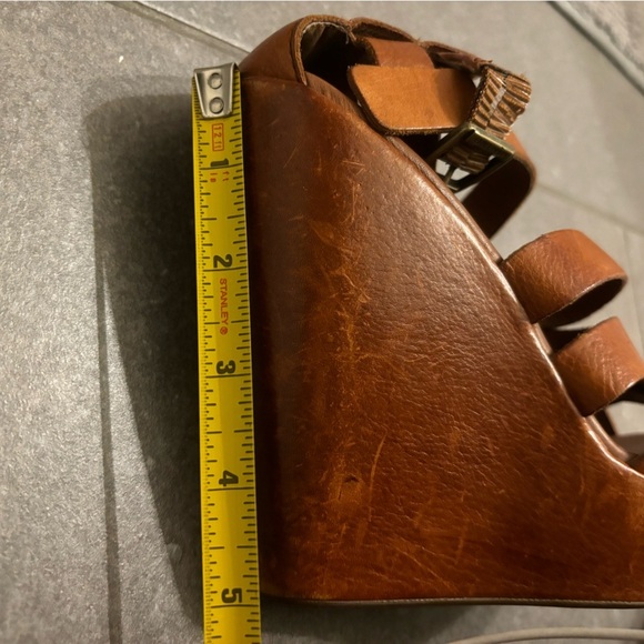 Kork-Ease Platform wedge heels rusty brown leather, strappy, size 38 size 7 - Picture 12 of 14